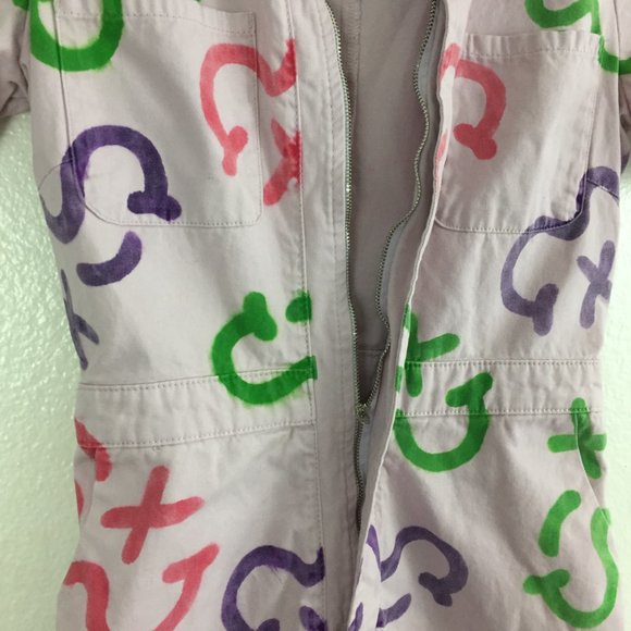 BDG Urban Outfitters Lavender/Purple MultiColor Print Zip Front Jumpsuit - Picture 6 of 15